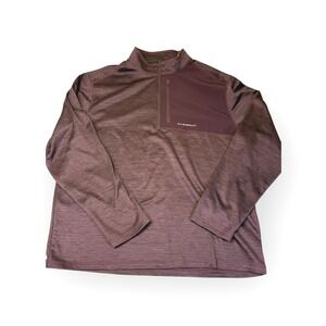 G.H. Bass & Co. Men's‎ XL Heathered Maroon Quarter Zip Pullover Shirt